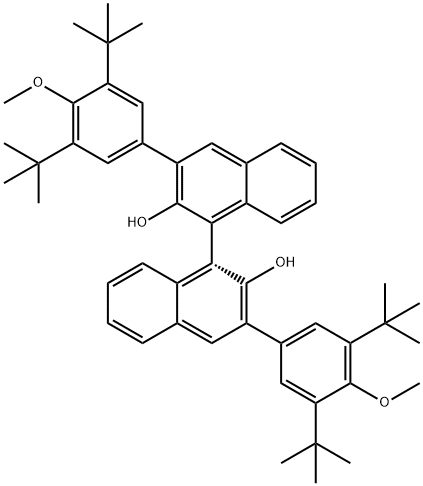 (1R)-3,3'-bis[3,5-bis(1,1-dimethylethyl)-4-methoxyphenyl]-[1,1'-Binaphthalene]-2,2'-diol Struktur