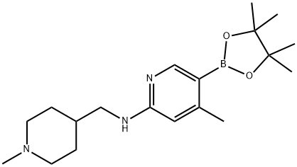 4-Methyl-N-((1-Methylpiperidin-4-yl)Methyl)-5-(4,4,5,5-tetraMethyl-1,3,2-dioxaborolan-2-yl)pyridin-2-aMine Struktur