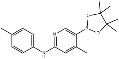 4-Methyl-5-(4,4,5,5-tetraMethyl-1,3,2-dioxaborolan-2-yl)-N-p-tolylpyridin-2-aMine Struktur