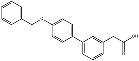 3-(4-Benzyloxyphenyl)phenylacetic acid Struktur