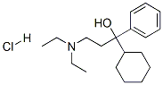 alpha-cyclohexyl-alpha-[2-(diethylamino)ethyl]benzyl alcohol hydrochloride Struktur