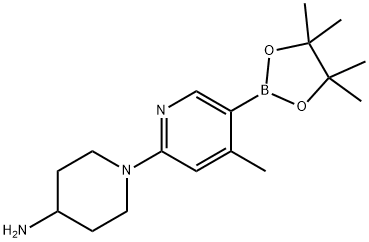 1-(4-Methyl-5-(4,4,5,5-tetraMethyl-1,3,2-dioxaborolan-2-yl)pyridin-2-yl)piperidin-4-aMine Struktur