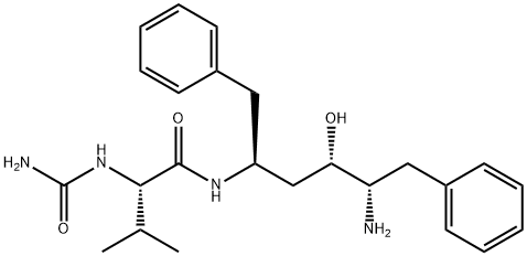 (2S,3S,5S)-2-Amino-3-hydroxy-1,6-diphenylhexane-5-N-carbamoyl-L-valine Amide Struktur