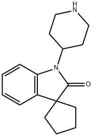 Spiro[cyclopentane-1,3'-[3H]indol]-2'(1'H)-one, 1'-(4-piperidinyl)- Struktur