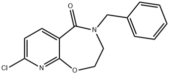 Pyrido[3,2-f]-1,4-oxazepin-5(2H)-one, 8-chloro-3,4-dihydro-4-(phenylMethyl)- Struktur