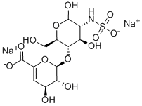 2-AMINOSULFONATE-2-DEOXY-4-O-(BETA-D-GLUCO-4-ENEPYRANOSYLURONIC ACID)-D-GLUCOSAMINE, 2NA Struktur