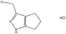 3-(Chloromethyl)-1,4,5,6-tetrahydrocyclopenta[c]pyrazole hydrochloride Struktur