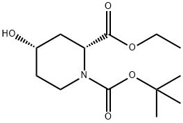 (2R,4S)-Ethyl 1-Boc-4-hydroxypiperidine-2-carboxylate Struktur