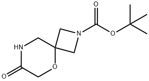 tert-butyl 7-oxo-5-oxa-2,8-diazaspiro[3.5]nonane-2-carboxylate Struktur