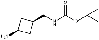 cis-3-(Boc-aminomethyl)cyclobutylamine Struktur