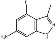 6-aMino-4-fluoro-3-Methyl,1H-Indazole Struktur