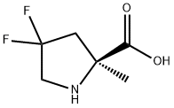 (2S)-4,4-Difluoro-2-methylpyrrolidine-2-carboxylic acid Struktur