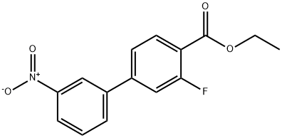 Ethyl 2-fluoro-4-(3-nitrophenyl)benzoate Struktur