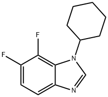 1-Cyclohexyl-6,7-difluoro-1,3-benzodiazole Struktur