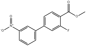 Methyl 2-fluoro-4-(3-nitrophenyl)benzoate Struktur