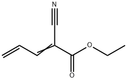 2-Cyano-2,4-pentadienoic acid ethyl ester Struktur