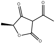 2,4(3H,5H)-Furandione, 3-acetyl-5-methyl-, (5S)- (9CI) Struktur