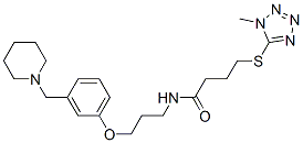 N-(3-(3-(piperidinomethyl)phenoxy)propyl)-4-(1-methyl-1H-tetrazol-5-ylthio)butanamide Struktur