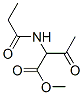 Butanoic  acid,  3-oxo-2-[(1-oxopropyl)amino]-,  methyl  ester Struktur