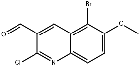 5-BROMO-2-CHLORO-6-METHOXYQUINOLINE-3-CARBOXALDEHYDE Struktur