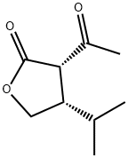 2(3H)-Furanone, 3-acetyldihydro-4-(1-methylethyl)-, cis- (9CI) Struktur