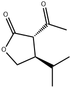 2(3H)-Furanone, 3-acetyldihydro-4-(1-methylethyl)-, trans- (9CI) Struktur