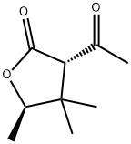 2(3H)-Furanone, 3-acetyldihydro-4,4,5-trimethyl-, trans- (9CI) Struktur