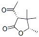 2(3H)-Furanone, 3-acetyldihydro-4,4,5-trimethyl-, cis- (9CI) Struktur