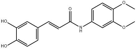 (E)-3-(3,4-Dihydroxyphenyl)-N-(3,4-dimethoxyphenyl)propenamide Struktur