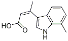 2-Butenoic acid, 3-(7-Methyl-1H-indol-3-yl)- Struktur