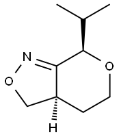 7H-Pyrano[3,4-c]isoxazole,3,3a,4,5-tetrahydro-7-(1-methylethyl)-,trans-(9CI) Struktur