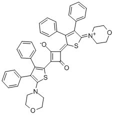 1,2-BIS(3,4-DI-PHENYL-5-MORPHOLINO-THIENE-2-YL)-2-OXO-CYCLOBUTENYLIUM-4-OLAT Struktur