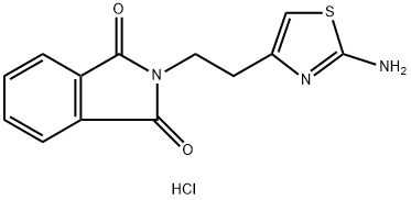 2-[2-(2-Amino-1,3-thiazol-4-yl)ethyl]-1H-isoindole-1,3(2H)-dione hydrochloride, 2-[2-(2-Amino-1,3-thiazol-4-yl)ethyl]isoindolin-1,3-dione hydrochloride Struktur