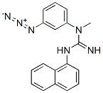 N-(3-azidophenyl)-N-methyl-N'-1-naphthylguanidine Struktur