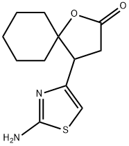 4-(2-AMINO-THIAZOL-4-YL)-1-OXA-SPIRO[4.5]DECAN-2-ONE Struktur