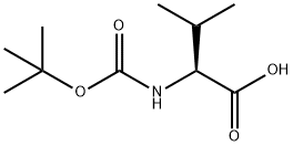 (S)-2-(Boc-amino)-3-methylbutyric acid Structure