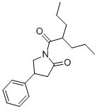 2-Pyrrolidinone, 1-(1-oxo-2-propylpentyl)-4-phenyl- Struktur