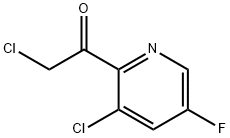 2-chloro-1-(3-chloro-5-fluoropyridin-2-yl)ethanone Struktur