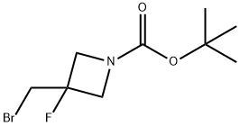 tert-butyl 3-(bromomethyl)-3-fluoroazetidine-1-carboxylate Struktur