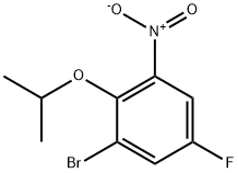 1-BroMo-5-fluoro-2-isopropoxy-3-nitrobenzene Struktur