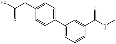 {4-[3-(MethylcarbaMoyl)phenyl]phenyl}acetic acid Struktur