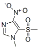 1-Methyl-5-(methylsulfonyl)-4-nitro-1H-imidazole Struktur