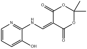 Isopropylidene N-(3-hydroxy-2-pyridyl)aminomethylenemalonate Struktur