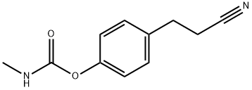 N-Methylcarbamic acid 4-(2-cyanoethyl)phenyl ester Struktur