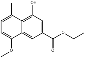 2-Naphthalenecarboxylic acid, 4-hydroxy-8-Methoxy-5-Methyl-, ethyl ester Struktur