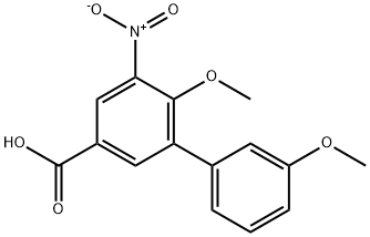 4-Methoxy-3-(3-Methoxyphenyl)-5-nitrobenzoic acid Struktur