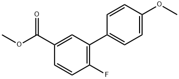 Methyl 4-fluoro-3-(4-Methoxyphenyl)benzoate Struktur