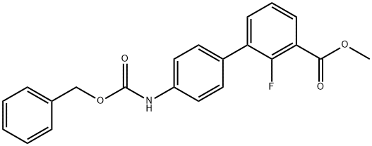 Methyl 3-[(4-Cbz-aMino)phenyl]-2-fluorobenzoate Struktur