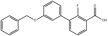 3-[3-(Benzyloxy)phenyl]-2-fluorobenzoic acid Struktur