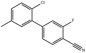 4-(2-Chloro-5-Methylphenyl)-2-fluorobenzonitrile Struktur